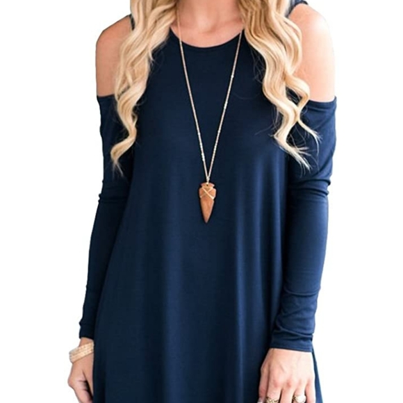 RD Style Dresses & Skirts - RD Style Cold Shoulder Tunic Swing Dress